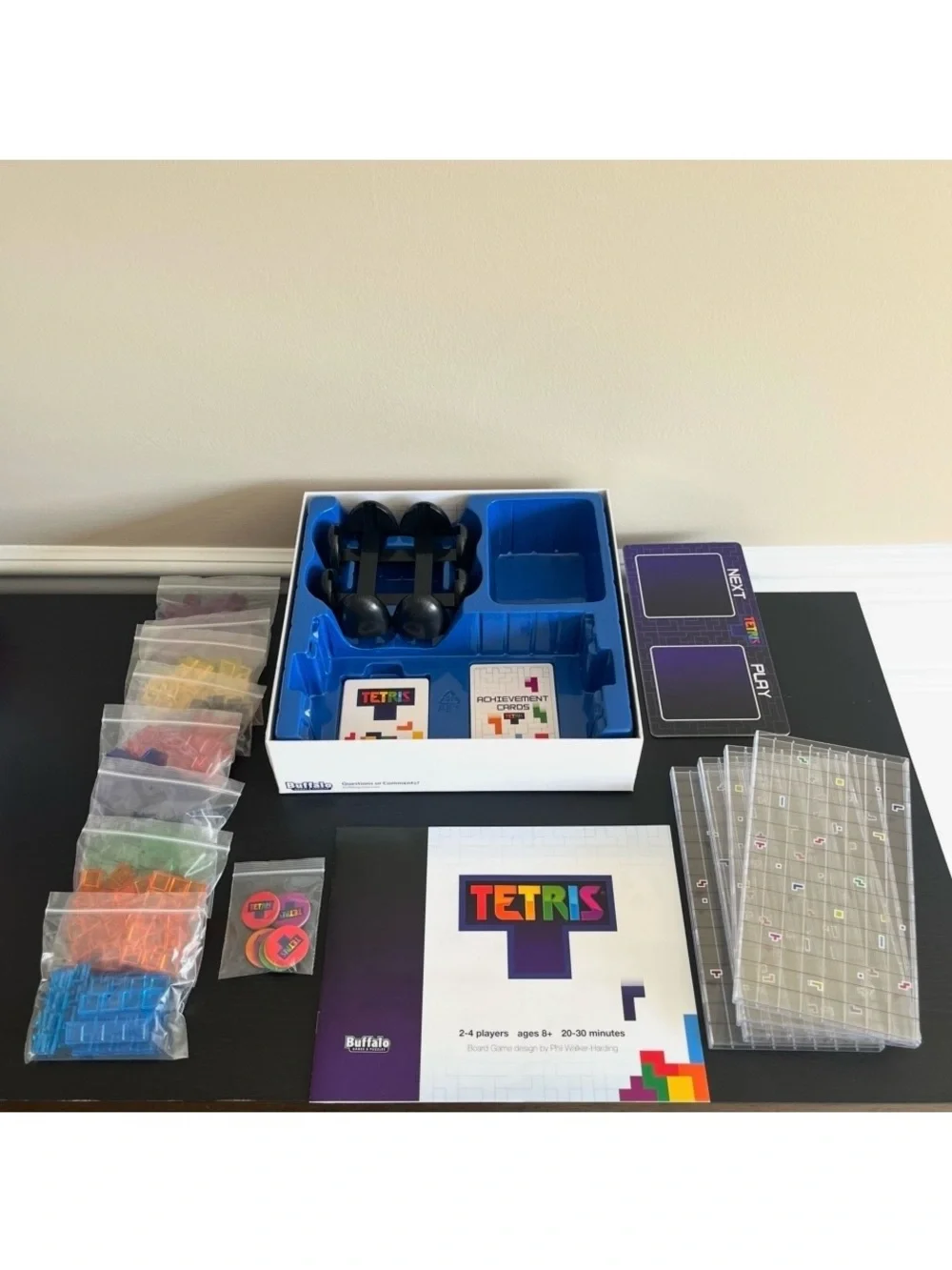 Buffalo Games Tetris Board Game - Missing 1 Blue Tetriminos Piece